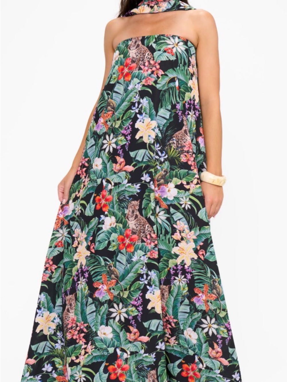 Show me your mumu Tinsley tube dress with scarf 2x